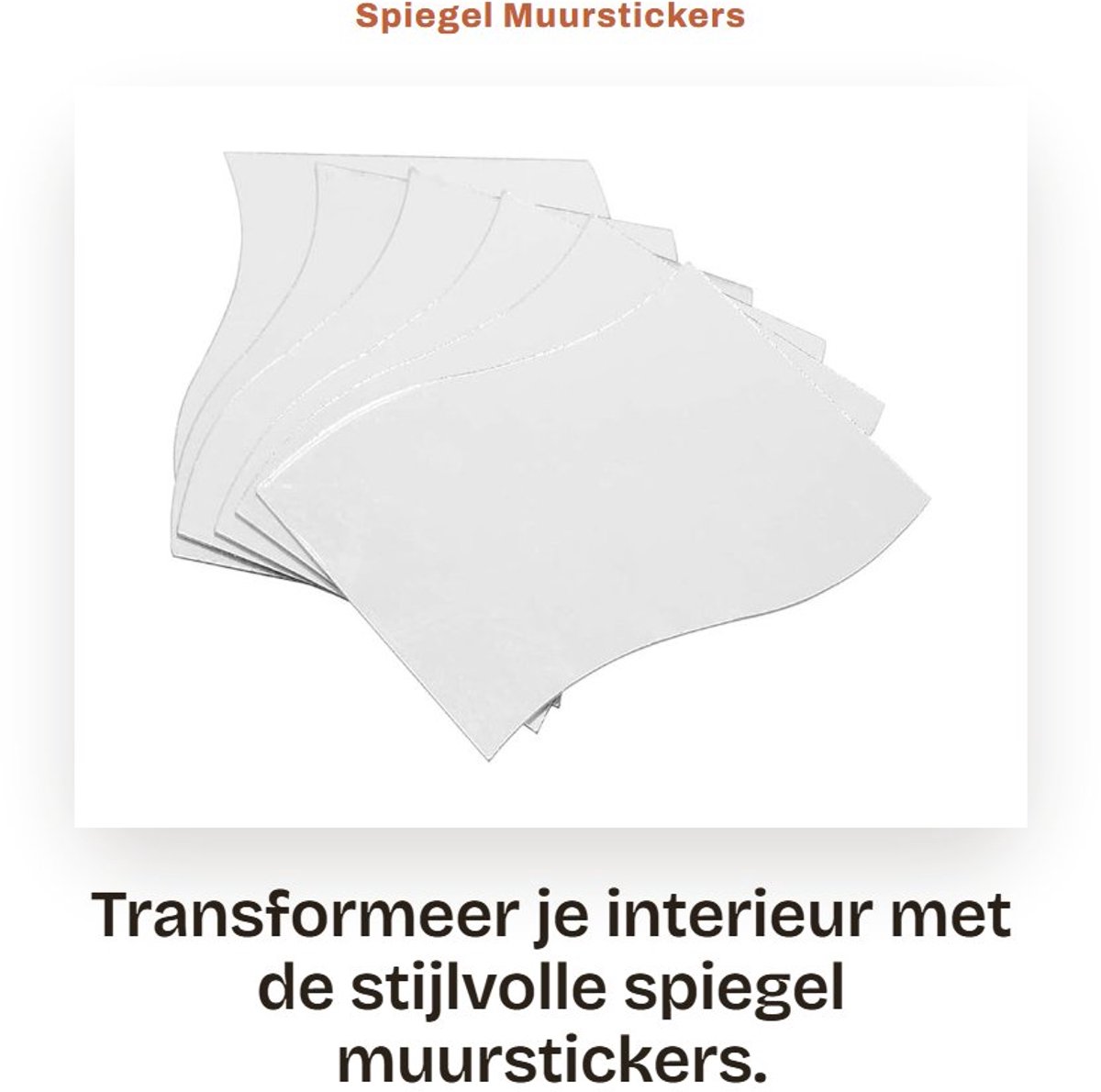 Dailygoods- Muurstickers 6 Stuks - Acryl Spiegelstickers - Wanddecoratie Slaapkamer - Wanddecoratie Woonkamer - Zelfklevend - Hoogwaardig PVC