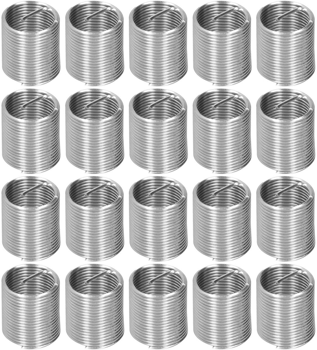 Dailygoods- Schroefdraadreparatie-inzetstuk 20 Stuks - M14 x 1,25 - Roestvrij Staal - Draadreparatie - Binnendraad - Lengte 1,1 inch - Draadhuls