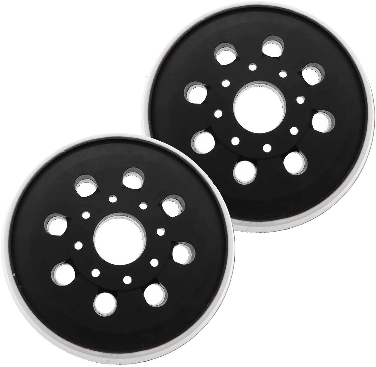 Dailygoods- Schuurschijf 125mm - 2 Stuks - Haak/Lus - 8 Gaten - Compatibel met Bosch - Geschikt voor PEX 220 A/GEX 125-1 AE - Schuurpapier