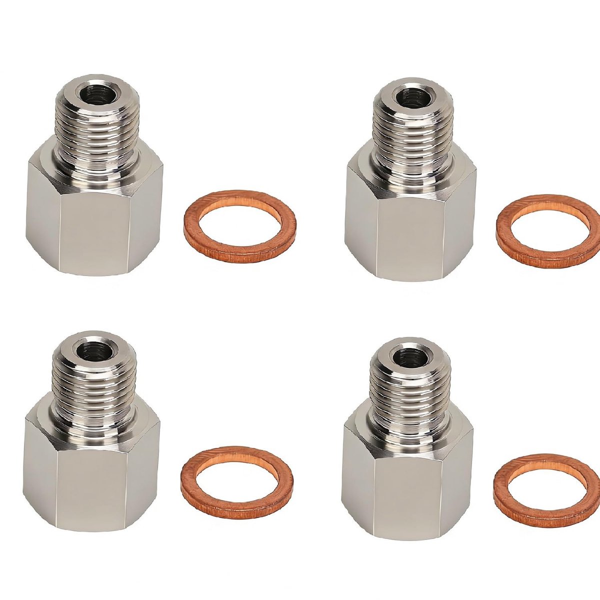 Dailygoods - 4 Stuks Verloopverbinders NPT op M10 Schroefdraadadapter voor Automodellen