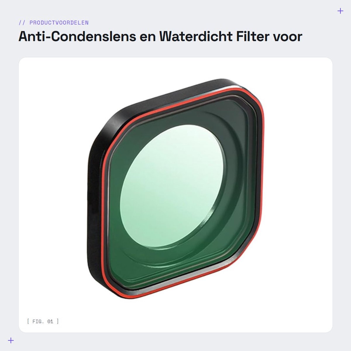 Dailygoods - Anti-Condenslens en Waterdicht Filter voor Camera Accessoires