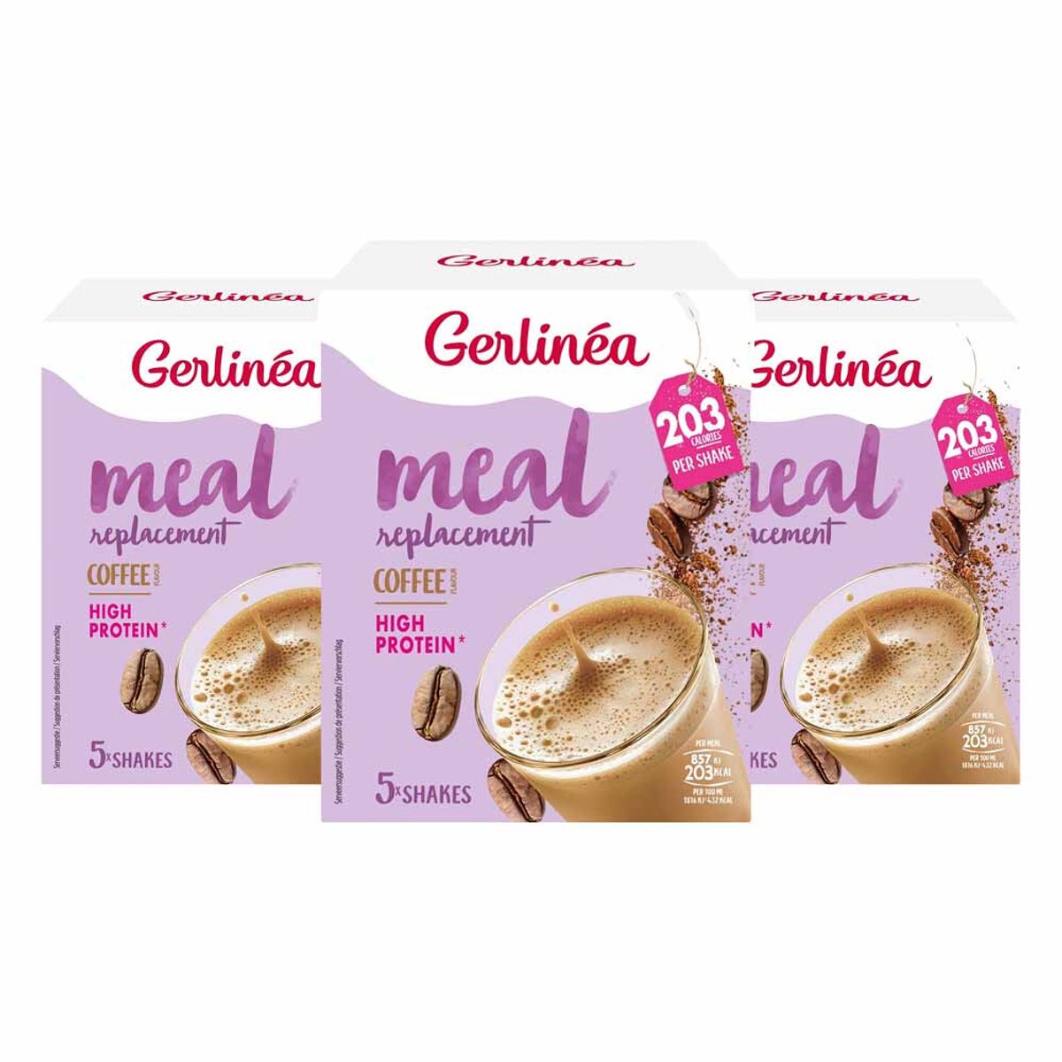 Gerlinea Maaltijdvervanger Koffie - 3 x 5 x 30 gr - Voordeelverpakking