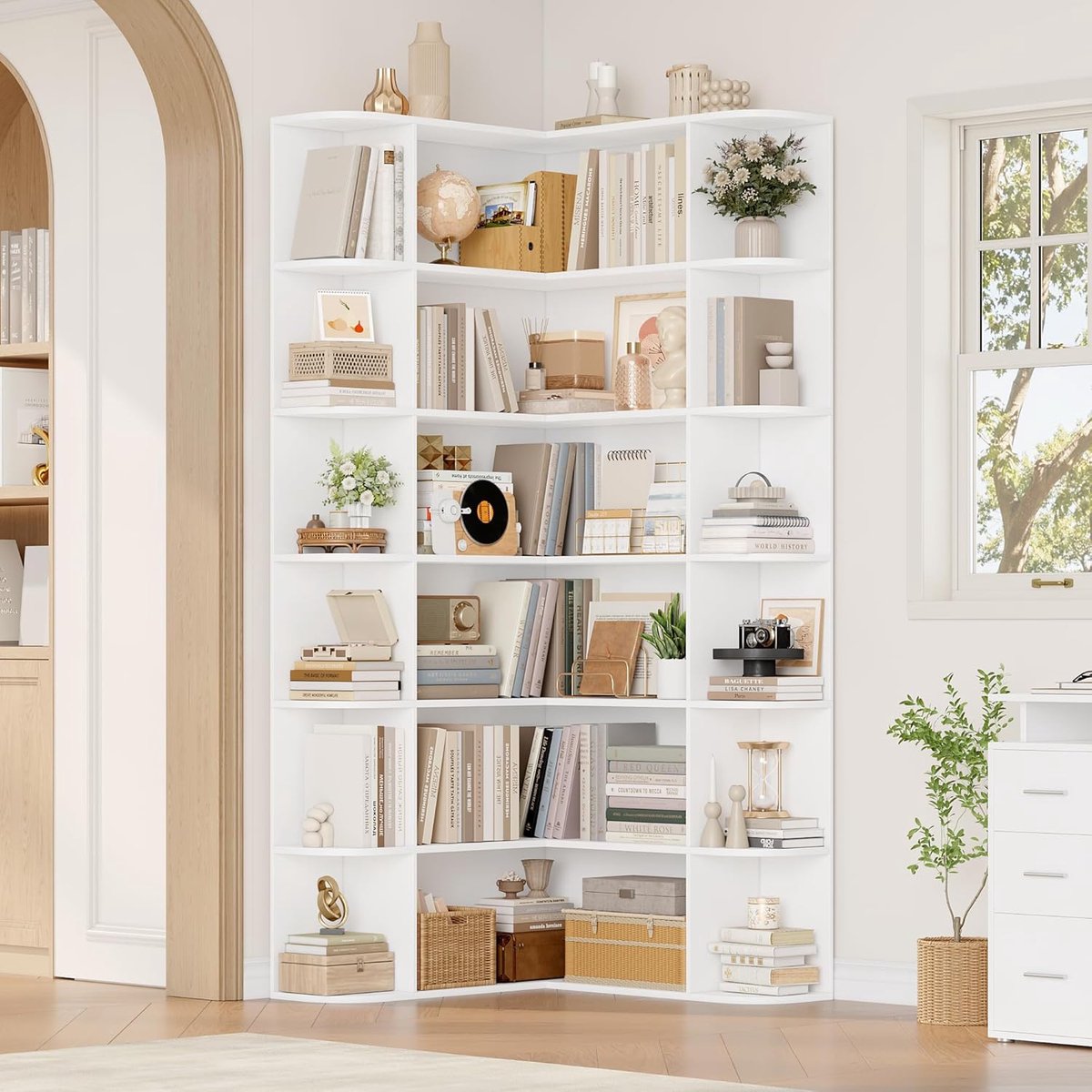 Kast - 185x84x80 cm - Wit - Novihome