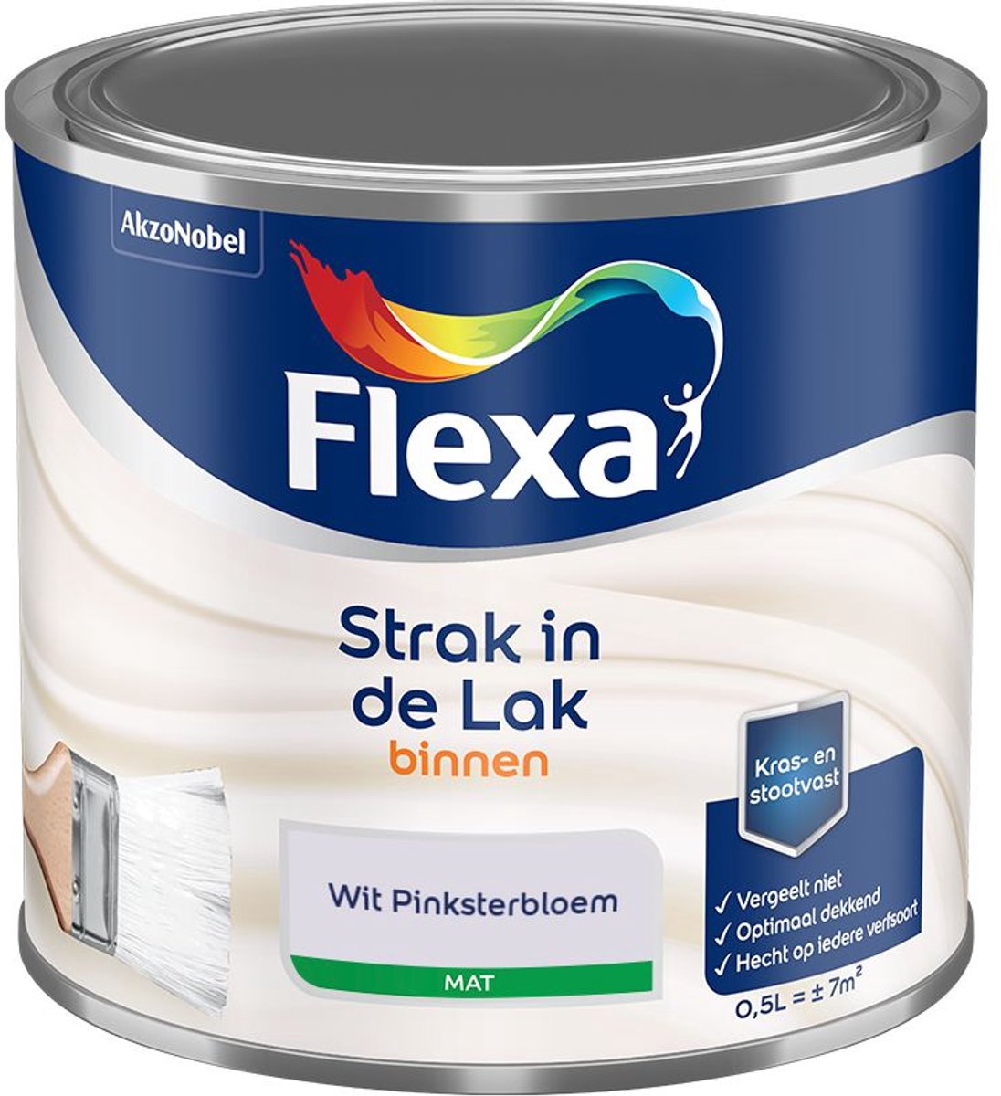 Flexa - Strak In De Lak Binnenlak Mat - Wit Pinksterbloem - Mengverf - 500 Ml