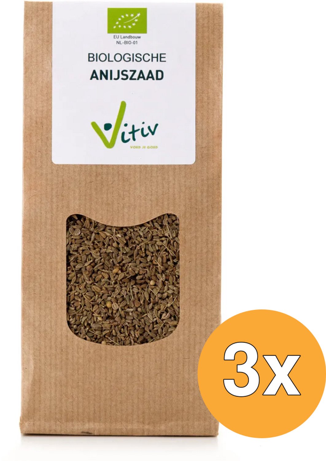 3x Vitiv Abrikozen Ongezwaveld Bio (500 gr)
