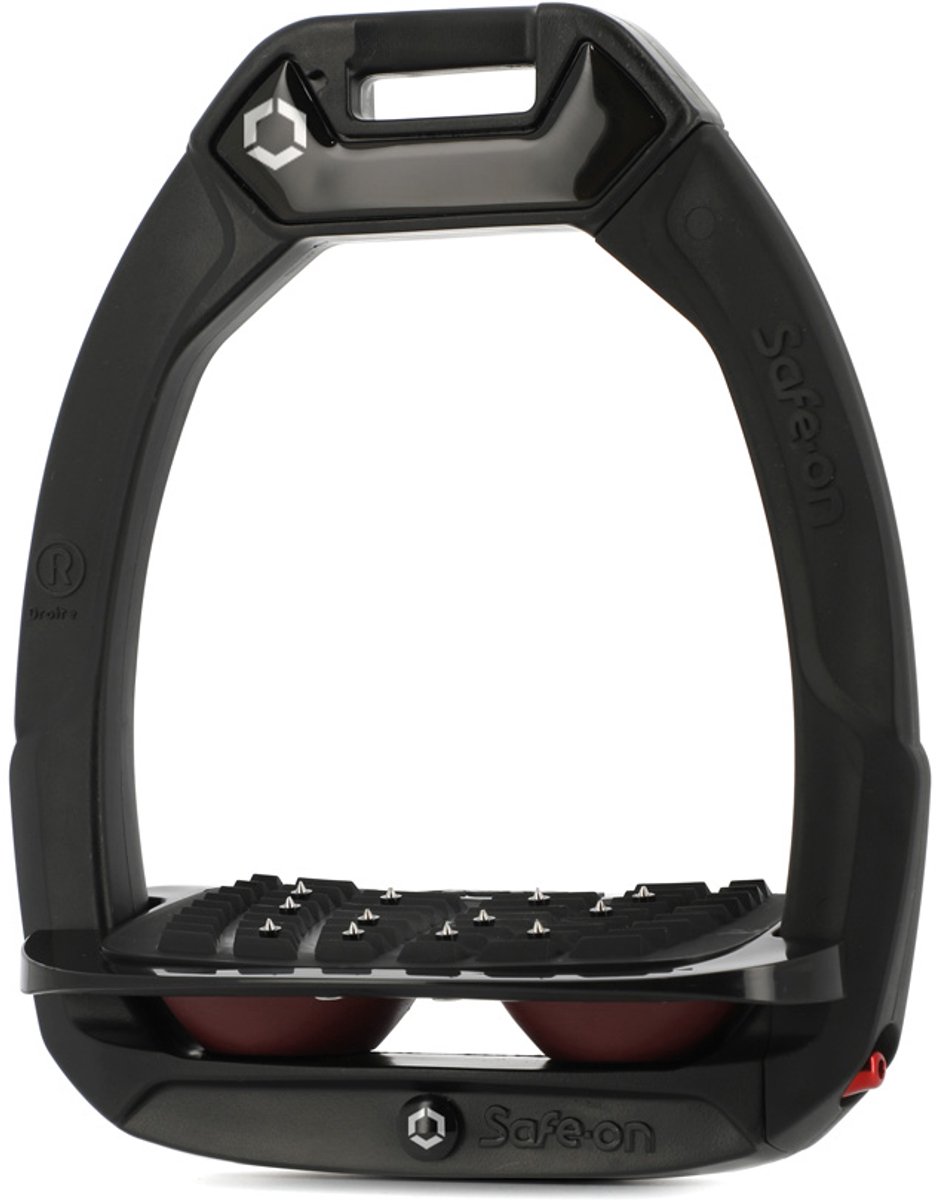 Flex-On Safe-On beugels - Zwart - Gekanteld grip - Zwart Bourgondisch