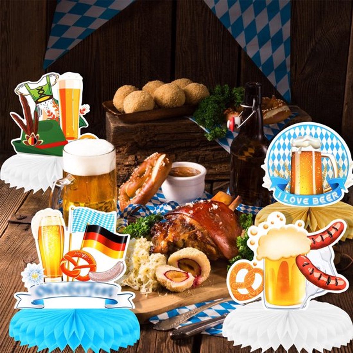 Golden crown - Oktoberfest decoratie - Beierse feestdecoratie - 9