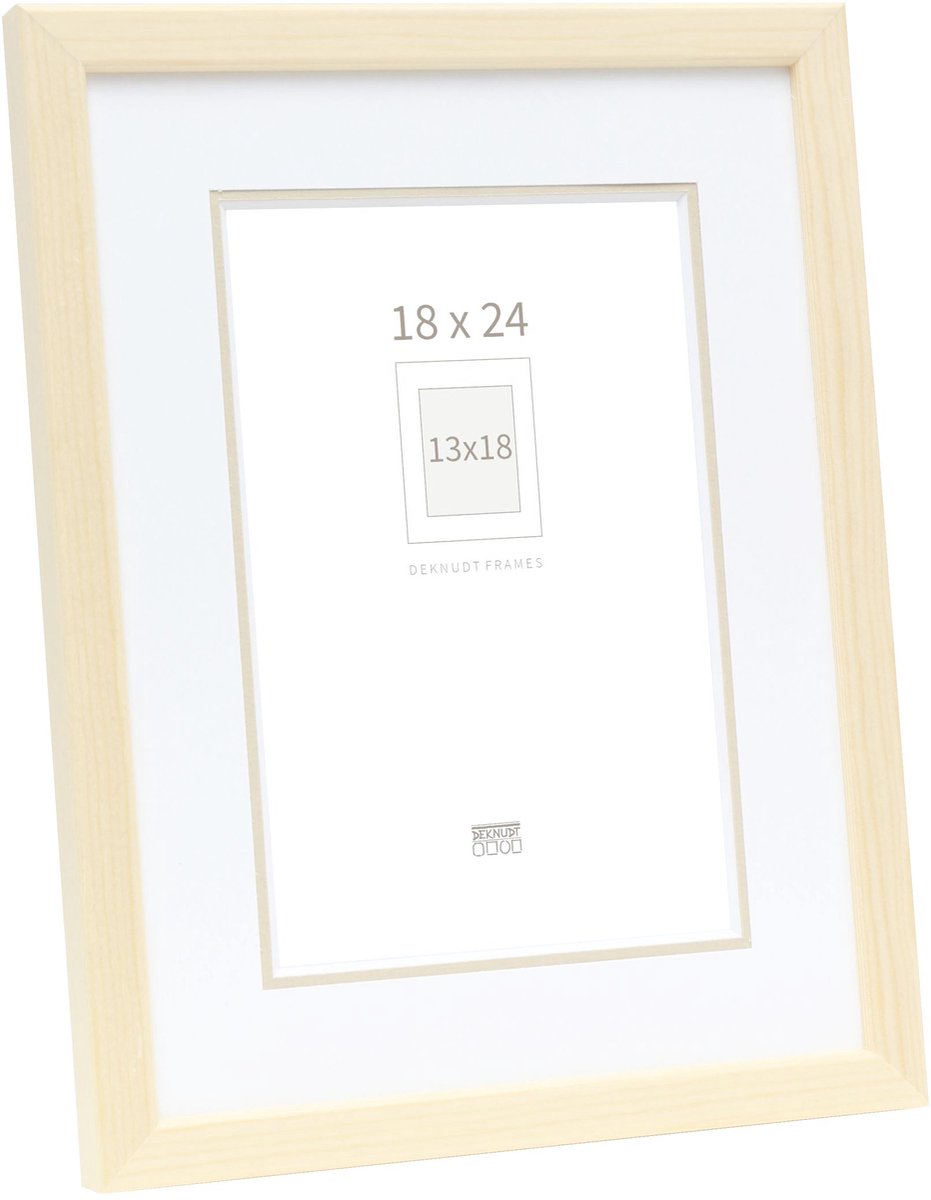 Deknudt Frames fotolijst S41JH1 P1 - naturel - passe-partout - 13x18