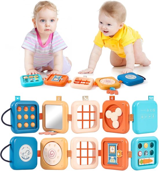 Jouet Bebe 1 An Cube D'activité Bébé 7 En 1 En Bois - Jouet Montessori éducatif Sensoriel, Busy Board Pour Tout-petits