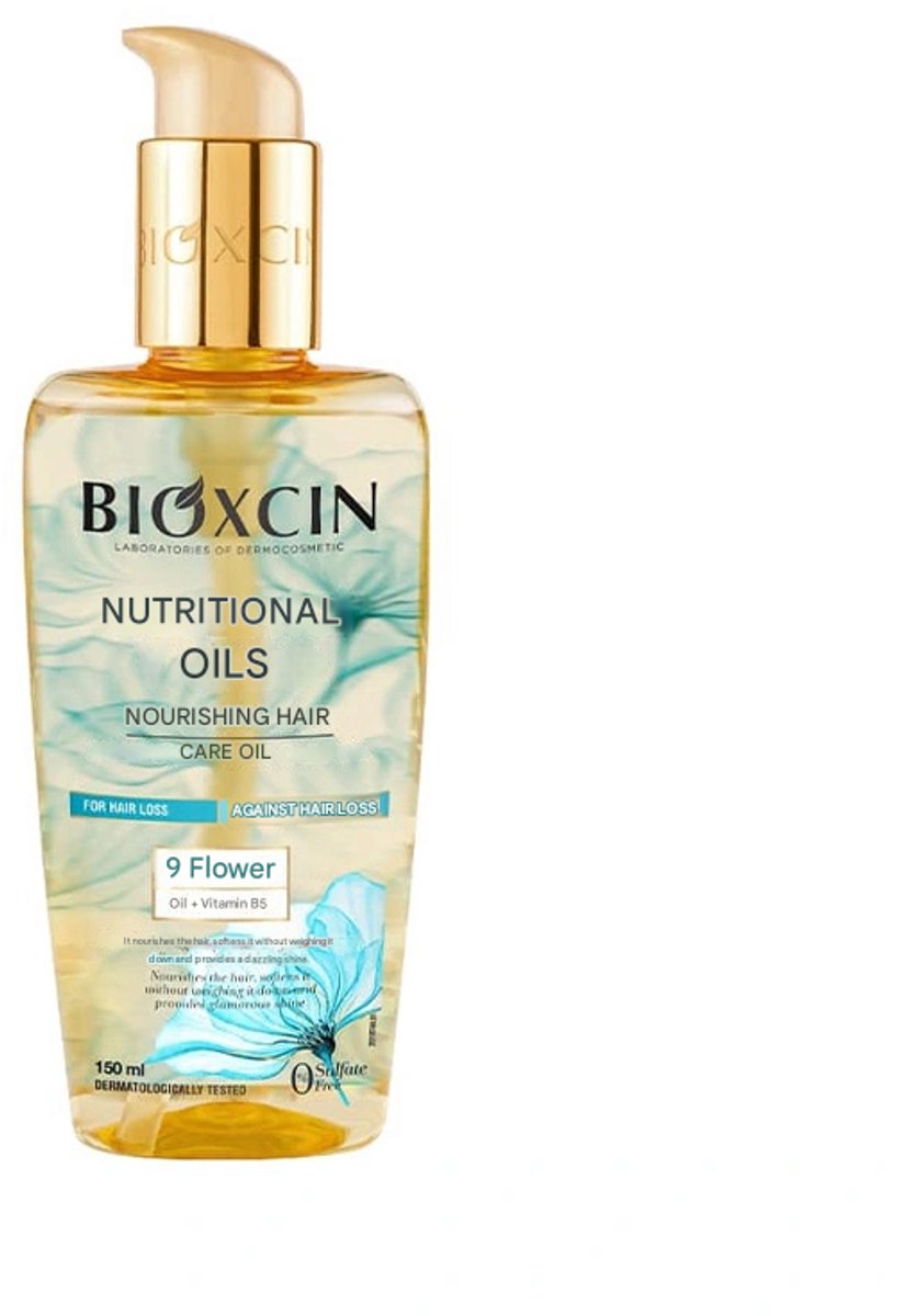 Bioxcin Nourishing Hair Care Oil – Voedende Haarolie met 9 Bloemoliën & Vitamine B5 – Tegen Haaruitval & Voor Glanzend Haar – Sulfaatvrij – 150 ml - hair care - Haarverzorging
