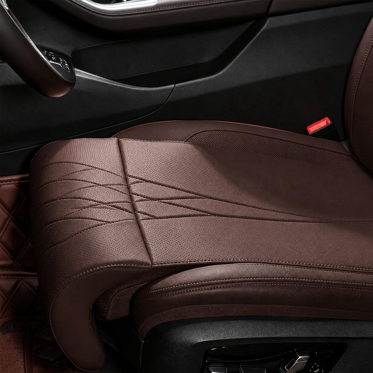 Zitkussen auto, voorstoelen met beensteun, zitverlenging, comfortkussen