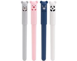 Schattige Uitgumbare Pennen - 4 stuks - Multicolor