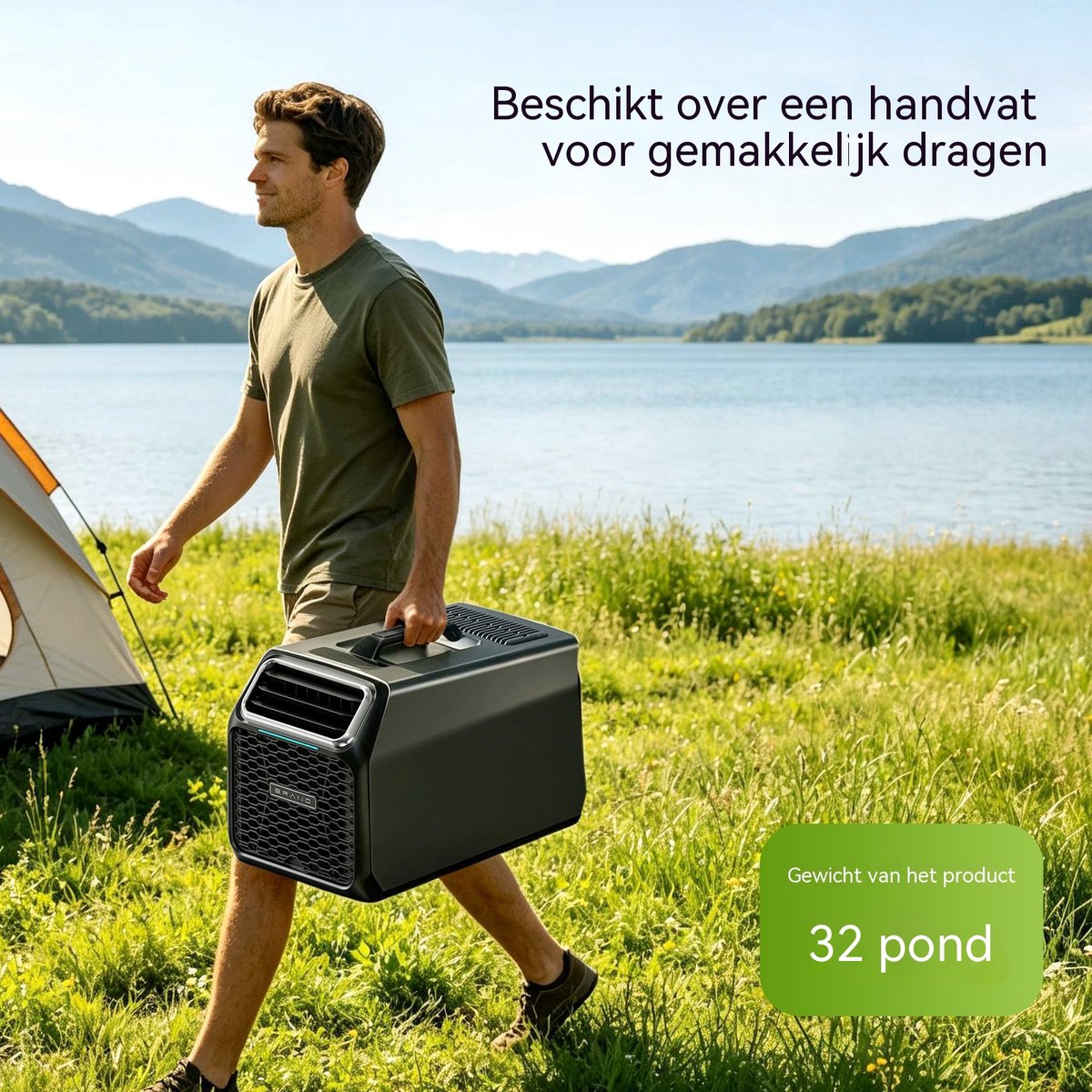 Mobiele Airco - Airconditioner Met Afvoerslang - Koelen En Ontvochtigen - Timer 0,5-24 Uur - 6000 BTU – Kamer En Kantoor – 54,3x31,5x36,3cm – Semi-Transparant — afbeelding 5