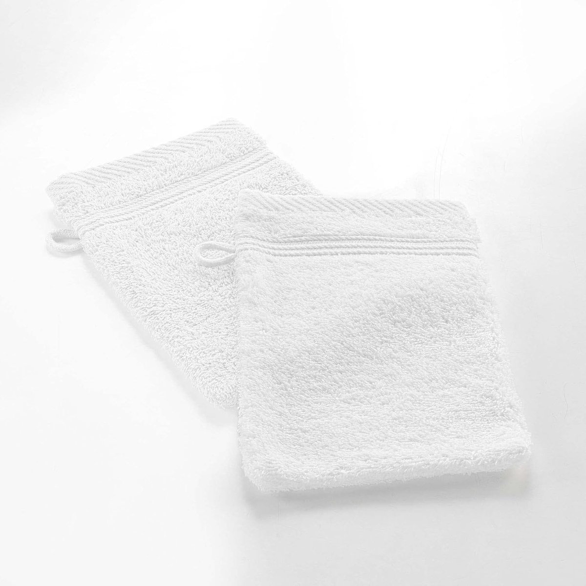 Washandjes (15 x 21 cm) tederheid wit, effen spons