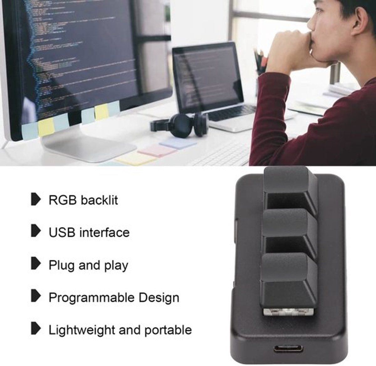 SPHProducts - Programmeerbaar Toetsenbord - Ergonomisch Toetsenbord