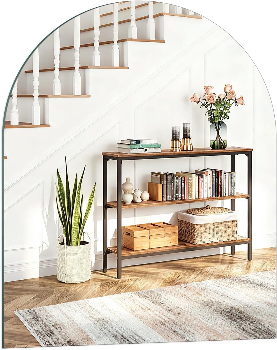 zelfklevend, voor badkamer, 50 x 40 cm, frameloze wandspiegel, HD-foto's, decoratieve wandspiegel voor woonkamer, gastentoilet, slaapkamer, doe-het-zelf