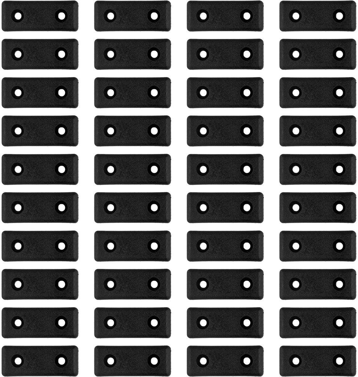 40 stuks meubelpoten, zwarte afstandhouders kunststof, 5 x 2 x 1 cm vloerafstandhouders, mini-meubelglijders voor kasten, dressoirs, commodes en planken (schroeven niet inbegrepen)