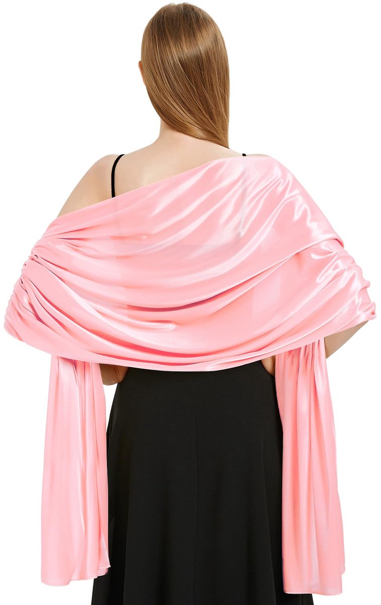 Stola Feestelijke chiffon sjaal voor dames, 200 x 70 cm, multifunctionele doek, licht, elegant, oversized schouderdoek, chiffondoek voor avondjurk