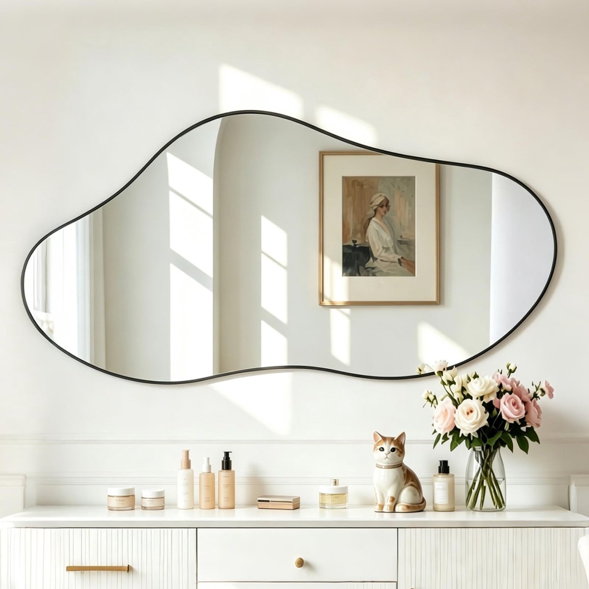 Wandspiegel, 98 x 45 cm decoratieve spiegel