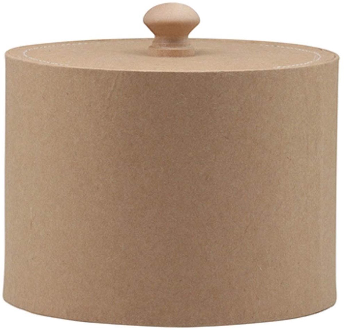 6 2027 045 - Ronde doos van natuurlijk karton met deksel, ca. 13,5 x 10 cm, voor opslag, als geschenkdoos en sieradendoos, kan worden gepersonaliseerd