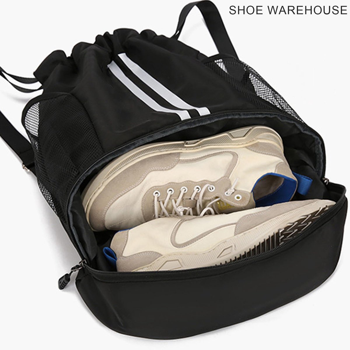 Trekkoord Tas Sport Rugzakken, Grote Capaciteit Trekkoord Gym Tas, Zwemrugzakken, Waterdichte Sporttas met Water Fles Mesh Zakken Schoenen Compartiment Nat Proof Pocket voor Vrouwen Mannen