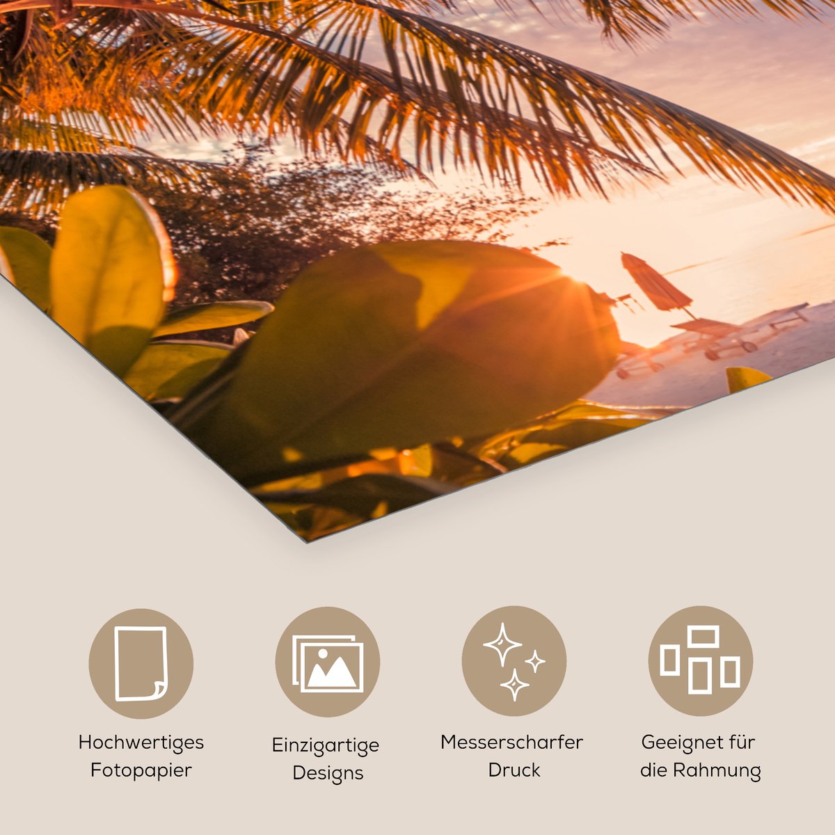 Poster 80x40 cm - Parasol - Stoelen - Strand - Posters - Kamer decoratie - Wanddecoratie w