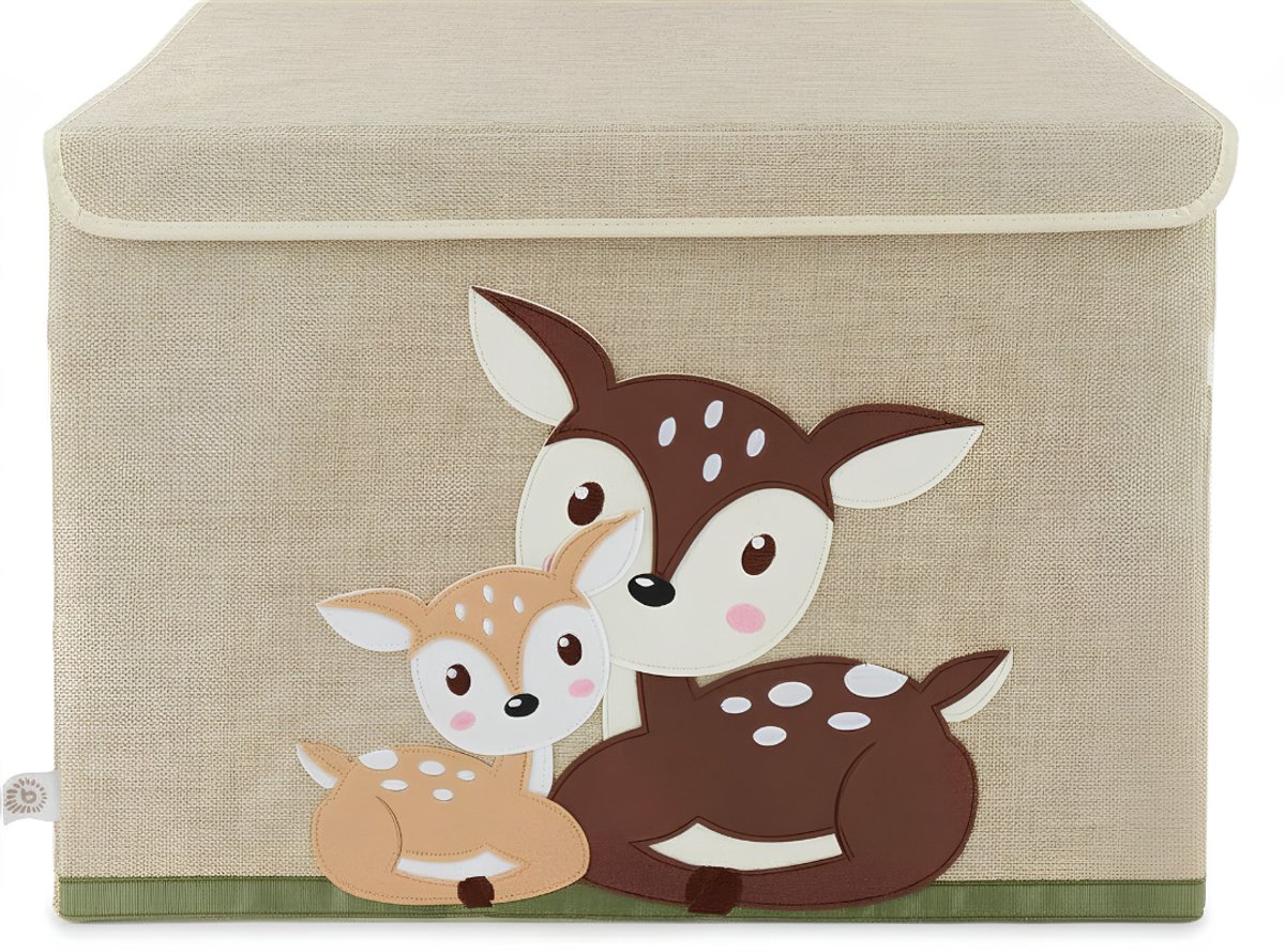 SP® Speelgoedkist - Speelgoedkast - Opbergkist - Beige - 36cm x 36cm x 51cm