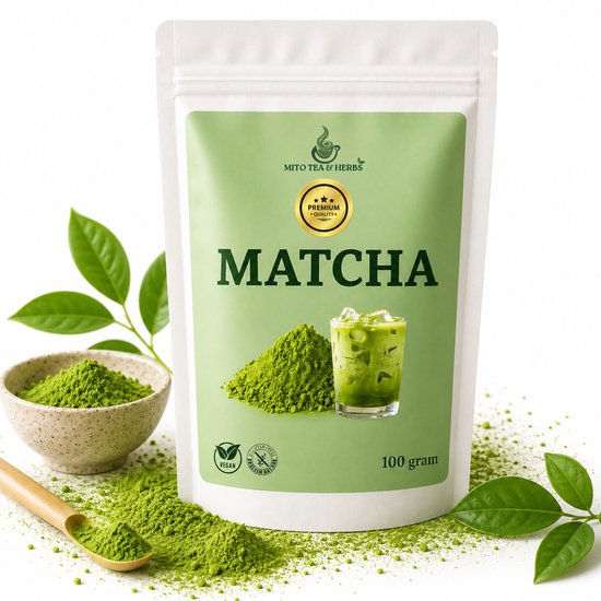 Mito Matcha Thee - 100 gram - Rijk aan Antioxidanten - Matcha Poeder - Groene thee - Matcha thee - Matcha Latte - ECO verpakking