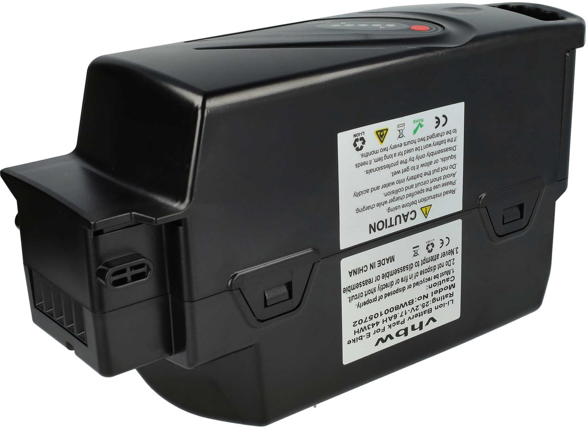 vhbw-accu compatibel met Panasonic Flyer S Street 26", S Street 28", S Tour 26", S Eco 26", S Eco 28", R XT E-bike (17,6 Ah, 25,2 V, Li-ion) - Zwart