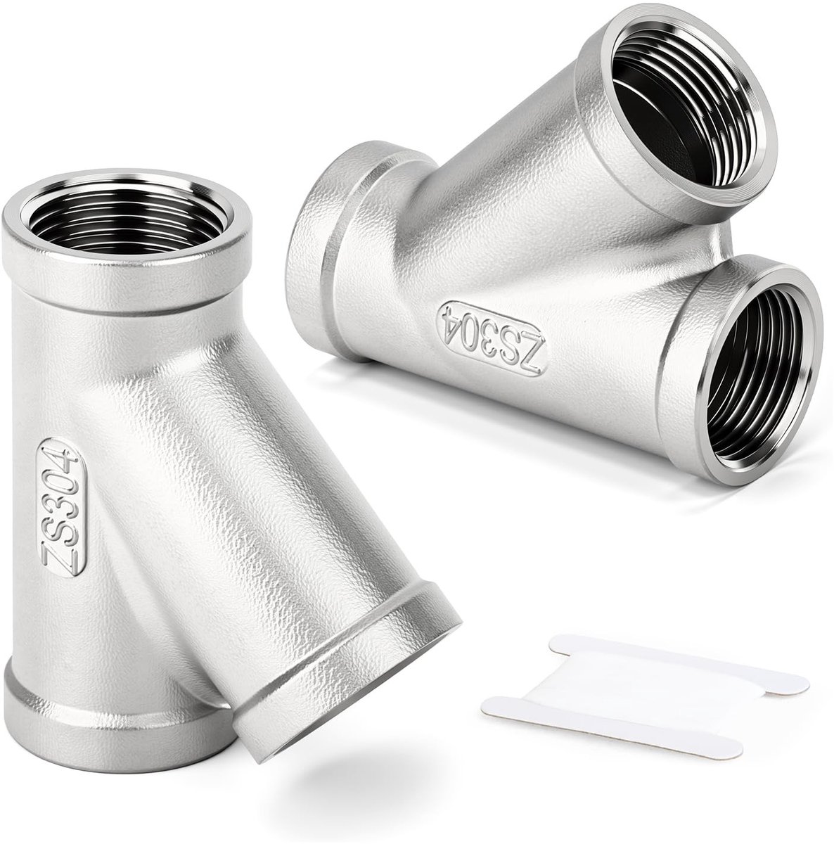 Dailygoods- T-stukken 304 Roestvrij Staal - Y-vormige Koppeling - 3/4" Vrouwelijke BSP - 45 Graden Waterverdeler - Luchtdicht - Eenvoudige Installatie - Driewegkoppeling