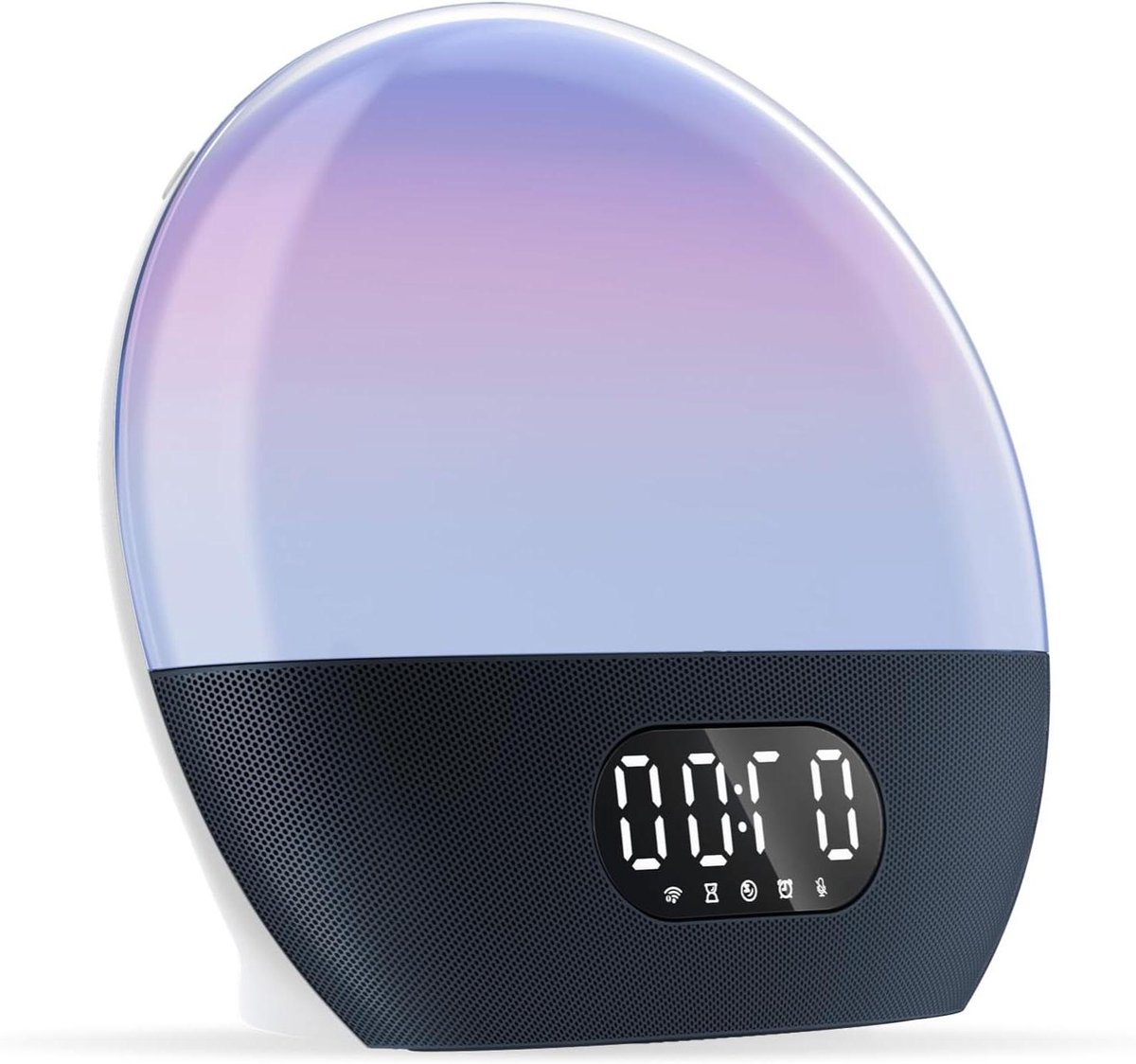 Wekker met Licht - Wake-up light Slaapassistent - Beter slapen - Geïntegreerde Alexa - 1.0 Count - Blauw Groen