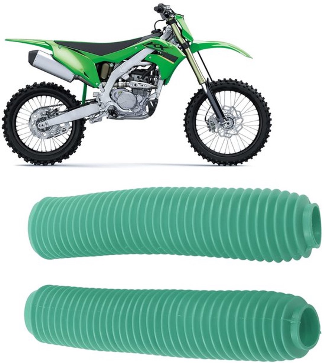 Dailygoods- Voorvork Schoklaarzen Stofkap Motorfiets Vervanging Geel