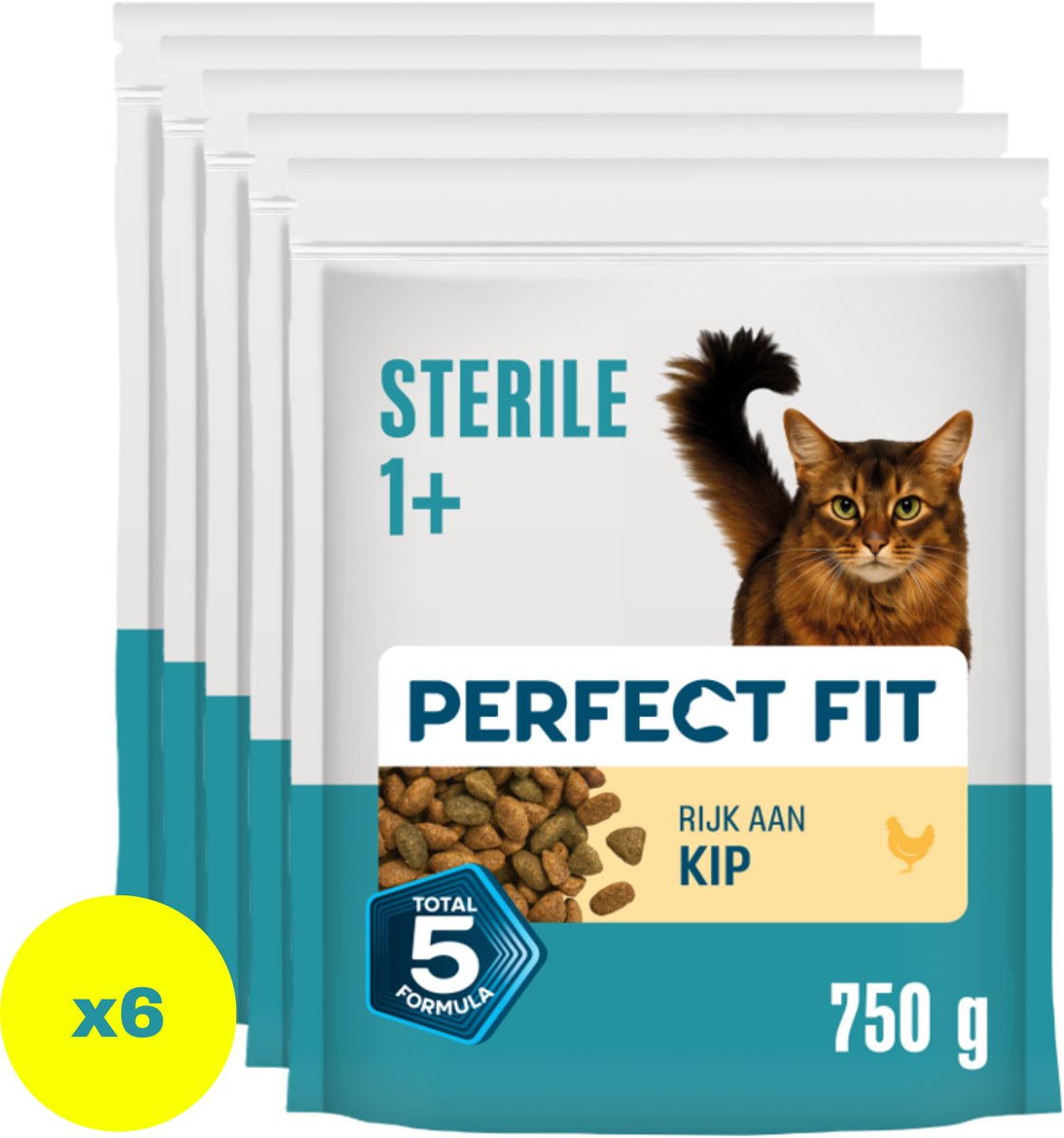 Perfect Fit Perfect Fit Kattenbrokken - Steriel Adult - Kip - 6x750g