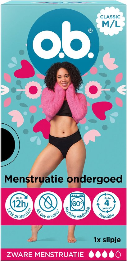 ob sous-vêtements menstruels réutilisables - pour femme - taille M/L - 1 pièce