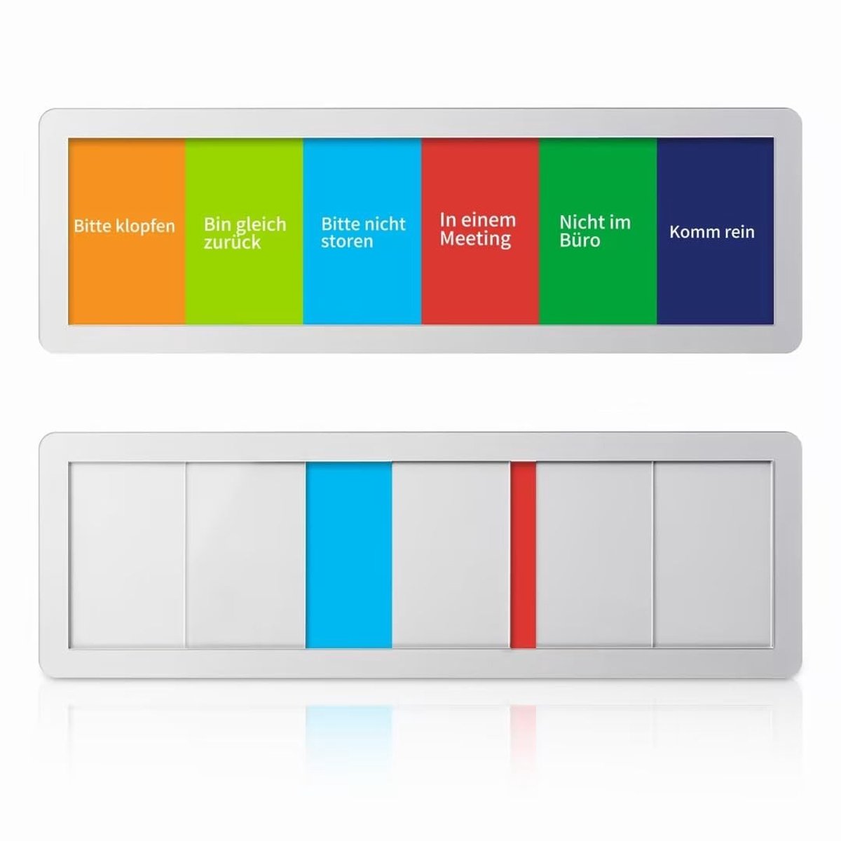 Dailygoods - YOUNGSAY Gelieve niet storen schild 6 opties, in een vergadering, gelieve niet storen, niet op kantoor, kom erin, ben gelijk terug, tikken (kan vrij glijden)