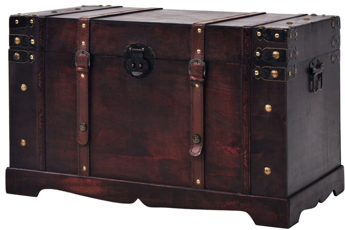 vidaXL Vintage Schatkist Thuis Indoor Slaapkamer Woonkamer Houten Opslag Kofferbak Organizer Box Side Stand Schatkist Meubels Hout