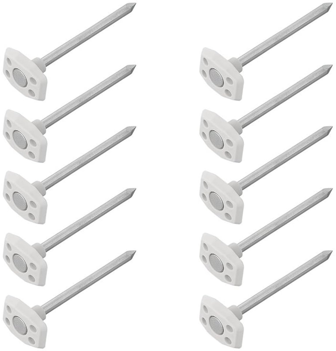 10 x tentharingen, metalen haringen, robuuste haringen voor grondzeilen en tentvloeren, tentharing Ø 6 mm, 10 cm lang, weerbestendig en stabiel, campingaccessoires