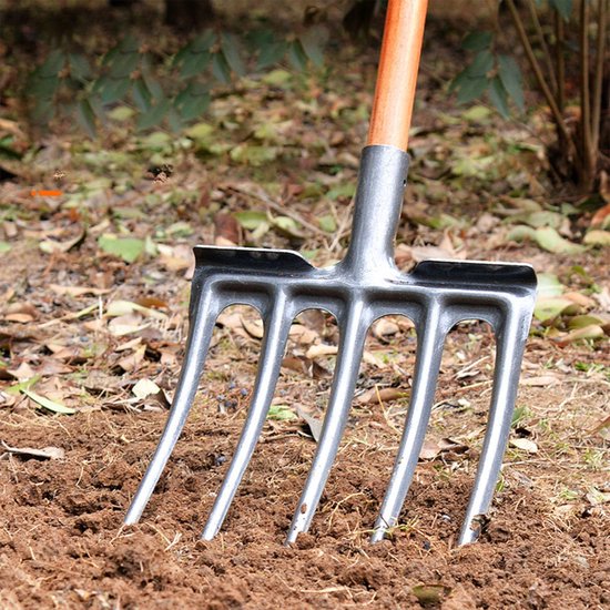 Tuingraafvork van Hoog Koolstofstaal, Geschikt voor Het Bewerken van Alle Soorten Grond, Ideaal voor Zware Projecten (5 Tine) — afbeelding 5