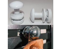anapont Handdoekhouder Handdoekknop - wit - chroom - zwart - Handdoekhaken Badjashouder voor radiator Badkamerradiator 2er Set (wit, Type 1)