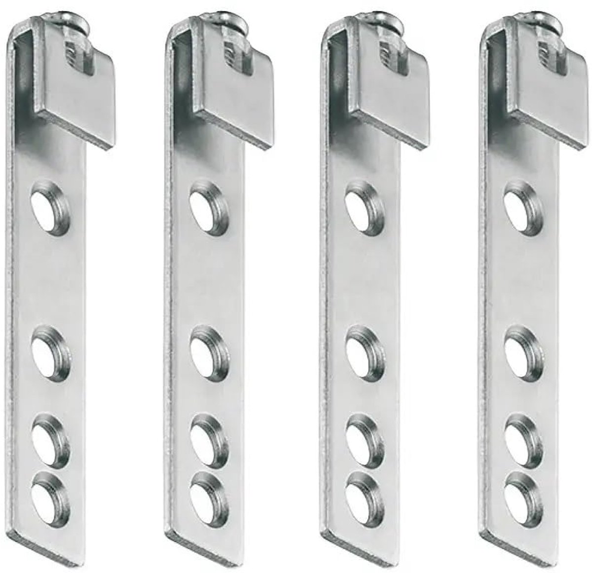 cyclingcolors 4 x kasthangers metaal 14 x 70 mm rail gegalvaniseerd staal kasthouder zichtbaar ophangrail meubels