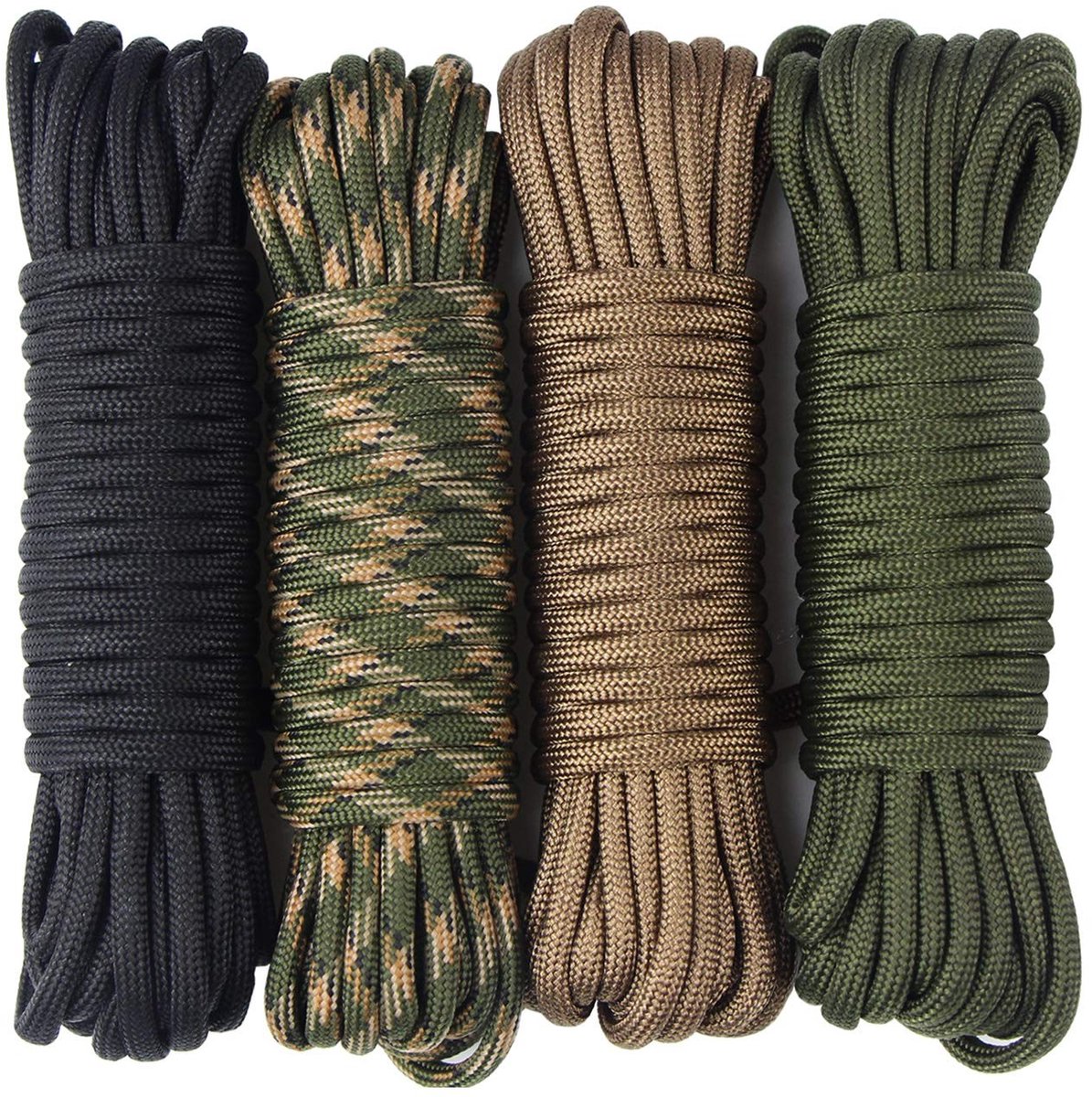 Dailygoods- Paracord Pakket 4x6 Meter - Paracord Touw 7 Strengen - Outdoor Survival - Sleutelhanger/Halsband - DIY Kit - Lichtgewicht Materiaal - Survivaltouw