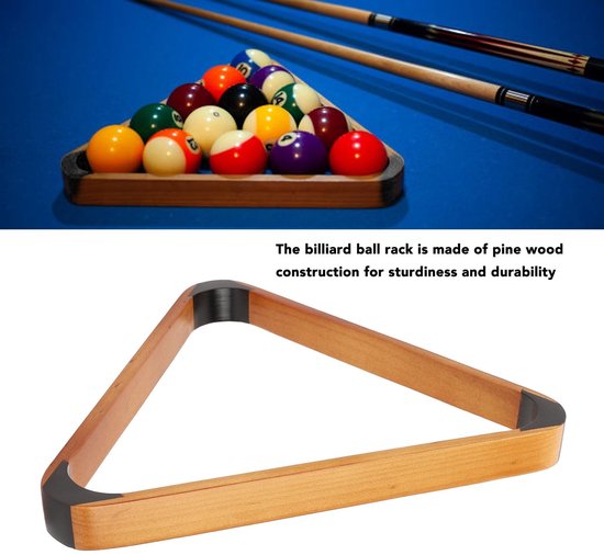 Dailygoods - Biljart Baldriehoekrek van Zwart Dennenhout voor Pooltafel van Dailygoods — afbeelding 4
