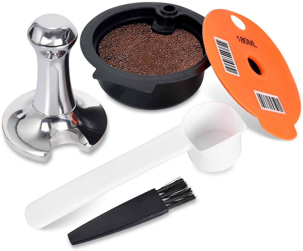 Dailygoods - Herbruikbare koffiecapsule, navulbare koffiepads, 180 ml, herbruikbare koffiefilter, 51 mm, compatibel met Bosch Tassimo koffiezetapparaat, Koffie Accessoires