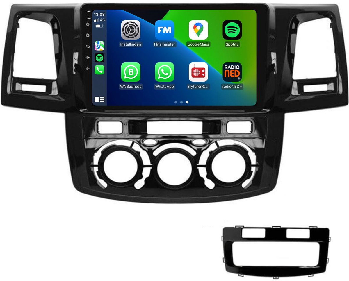 Carplay autoradio voor Toyota Hilux 2008 t/m 2016 | Android 13 | Draadloos Apple Carplay & Android Auto | 2GB + 32GB | 8-Core processor | Davilon | 2025 model | 2008 2009 2010 2011 2012 2013 2014 2015 2016 | Bluetooth & Wifi