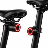 Wieport Fiets Achterlicht met Remsensor - voor Zadel & Zadelpen - USB C oplaadbaar - Zwart