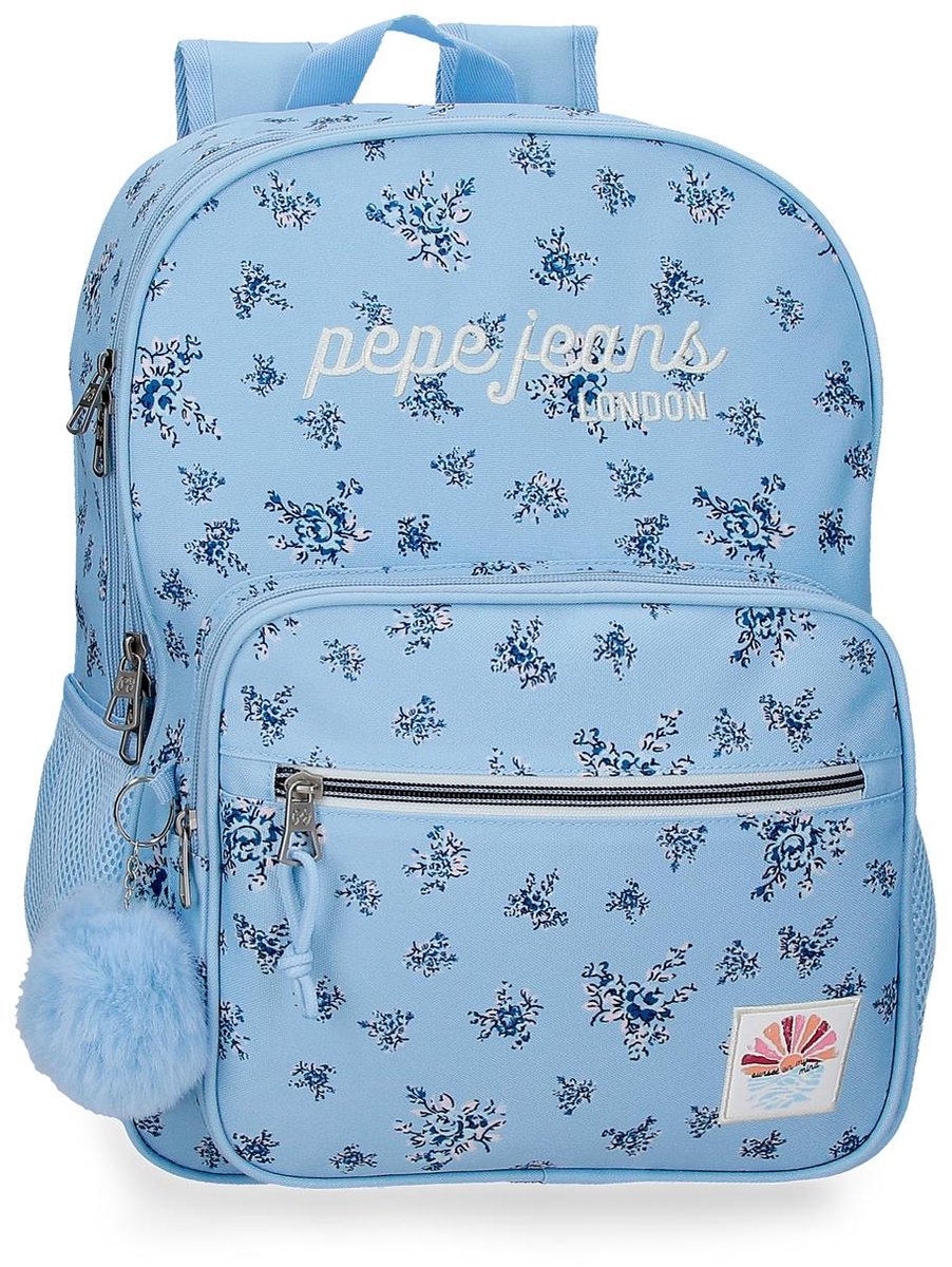 Pepe Jeans Rugzak - Rugtas - School - Meisjes - Jongens - Boekentas - Laptop - Waterdicht - 16 liter - Blauw