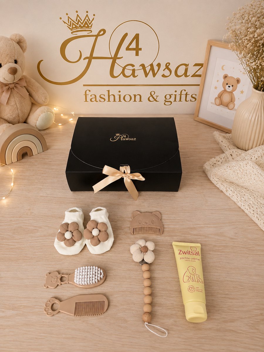 Genderneutraal baby cadeau - Speenkoord - Baby knuffel - Geurkaars - Kraamcadeau - Gepersonaliseerd cadeau - Babydeken - Babygeschenksets - Geboortecadeau - Babyverzorging - Babyset - Zwitsal - Babykado - Babypakket - Baby muts - Zeep roosje