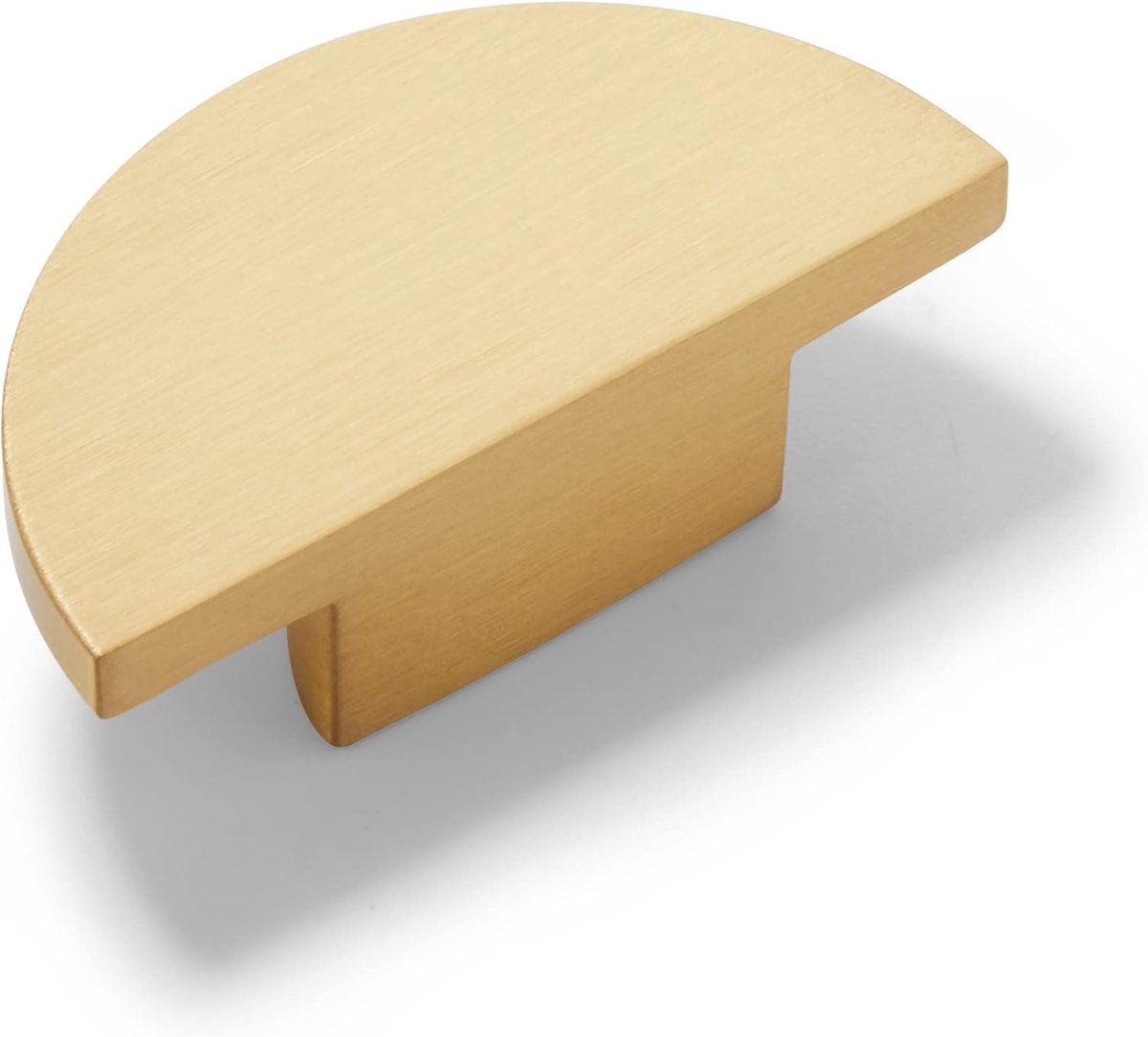 5-pack massief messing dressoir lade trekt, halve cirkel keukenkast knoppen en handgrepen, gouden knoppen voor kast en lade, moderne koperen meubelgrepen, geborstelde afwerking