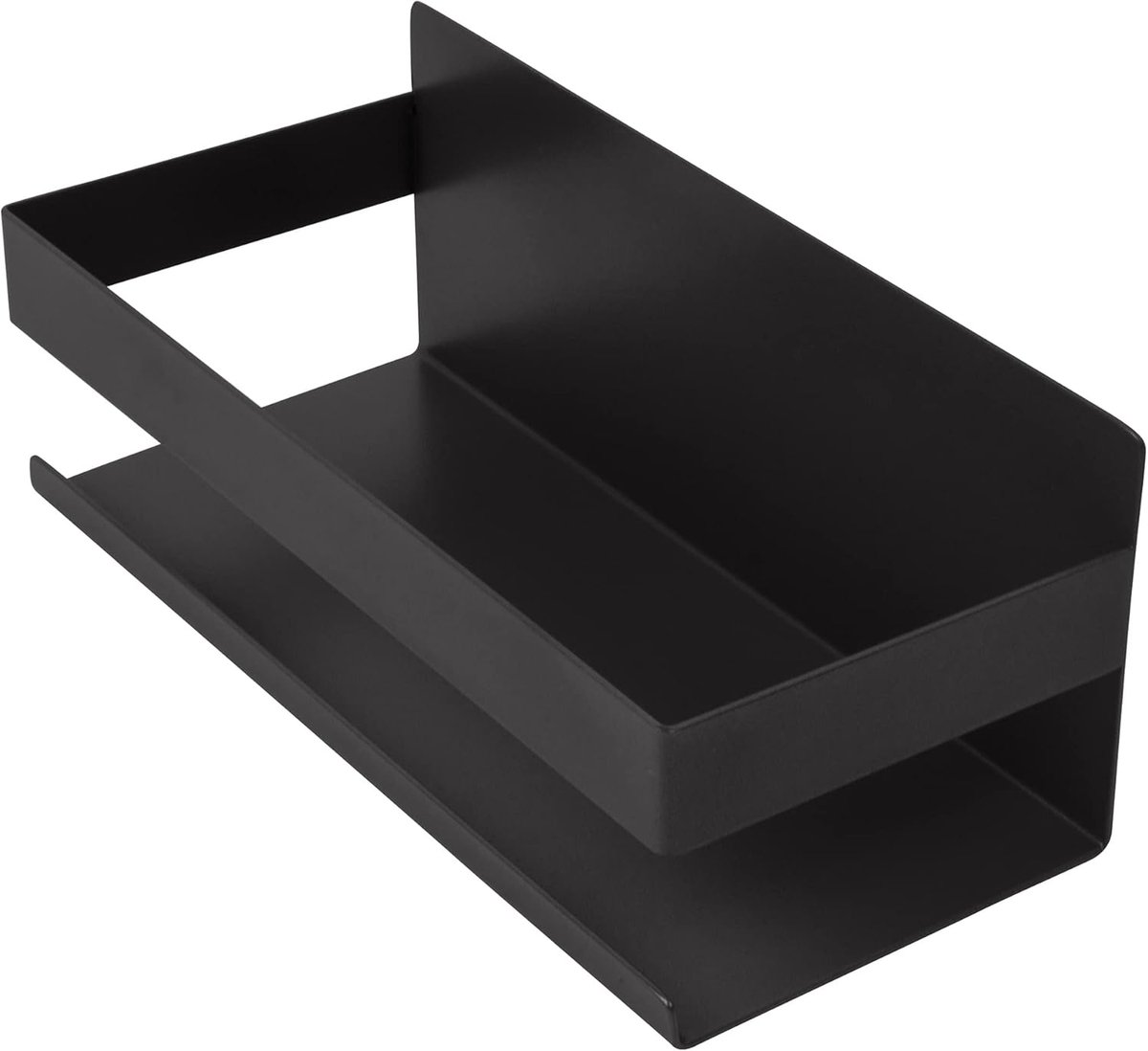 zelfklevend, voor badkamer, hoekrek, organizer, keukenrek, rek voor keuken, kruidenrek (zwart)