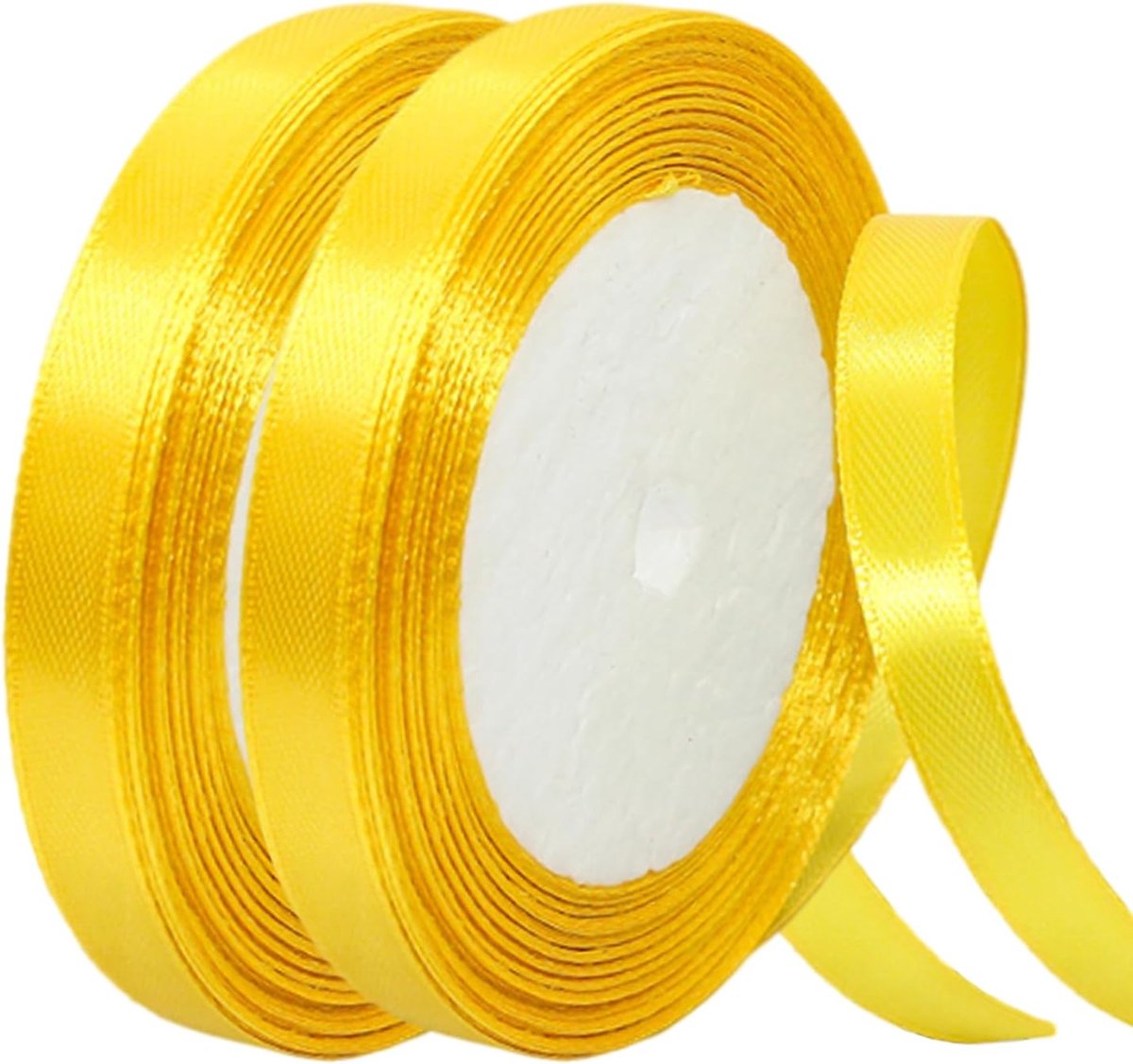 lint goudgeel 10 mm breed cadeaulint satijn 44 m satijnen linten, goudgeel dik lint decoratielint zijden lint geschenkverpakking stoffen lint cadeaulint om te versieren knutselen jurk